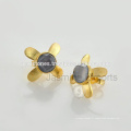 Boucles d&#39;oreilles Vermeil Gold Gemstone Stud Boucles d&#39;oreilles en argent sterling 925 en gemme